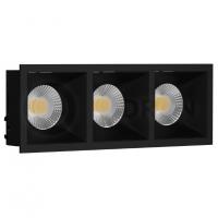 Светильник встраиваемый RISE KIT 3 Black LeDron составной под сменную лампу