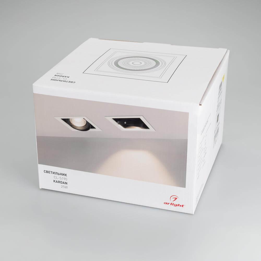 Встраиваемый светодиодный светильник Arlight CL-Kardan-S190x190-25W White6000 026500