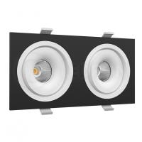 Встраиваемый поворотный светильник Ledron MJ1006 SQ2 Black-White LED