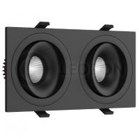 Встраиваемый поворотный светильник Ledron MJ1006 SQ2 Black LED