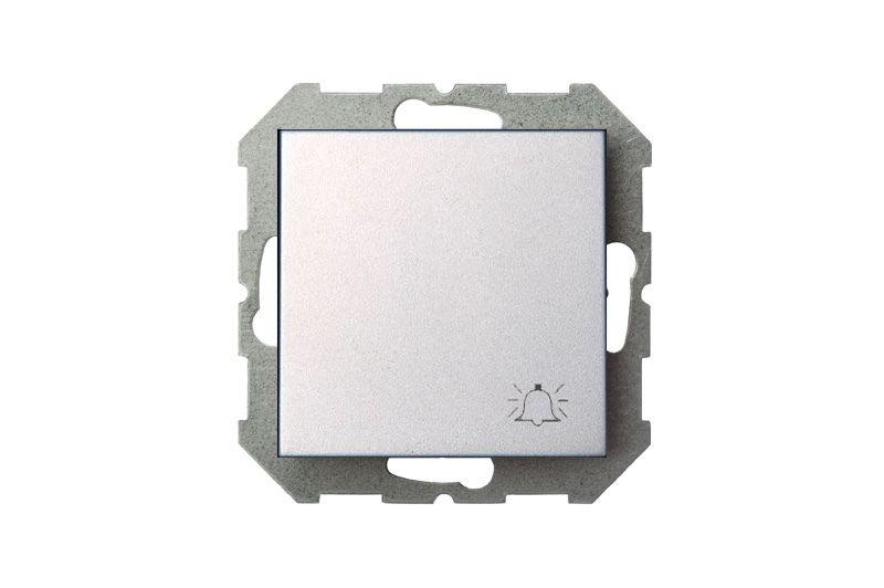 Кнопка звонка Liregus Epsilon серебро 28-180