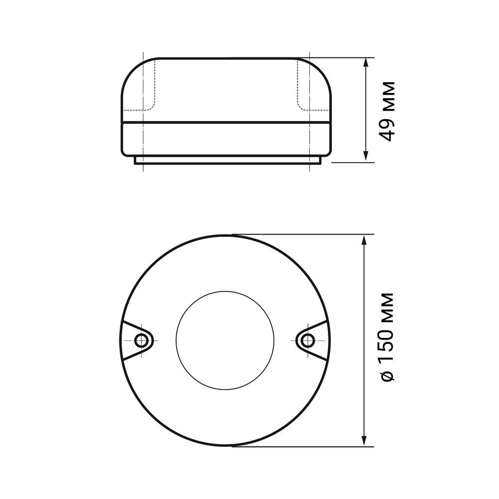 Настенно-потолочный светодиодный светильник Jazzway PBH-PC4-RSM 5009356