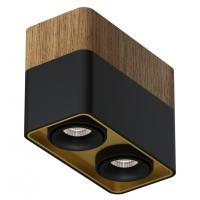 Светильник накладной TUBING 2 Wooden 60 Black-Gold Ledron