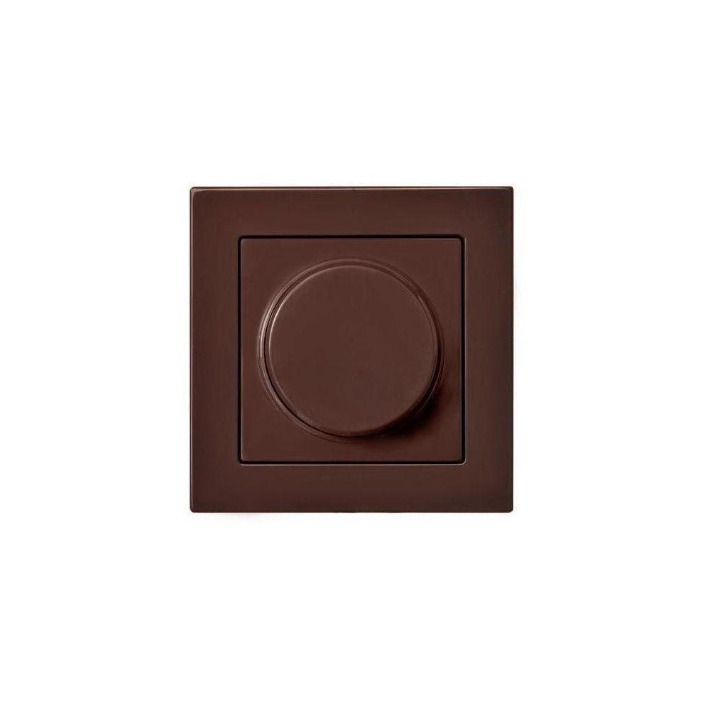 Диммер поворотно-нажимной Liregus Epsilon коричневый 28-1411