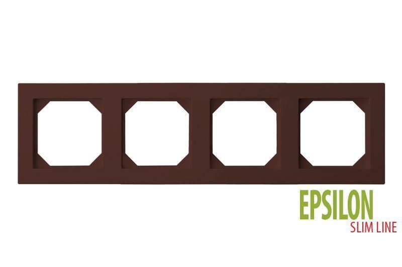 Рамка 4-постовая Liregus Epsilon коричневый 28-154