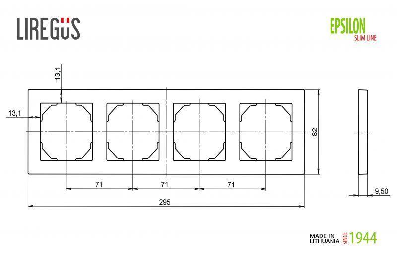 Рамка 4-постовая Liregus Epsilon шампань 28-3224