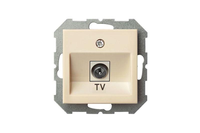 Розетка TV оконечная Liregus Epsilon бежевый 28-072