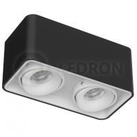 Светильник накладной TUBING 2 Black-White Ledron регулируемый LED