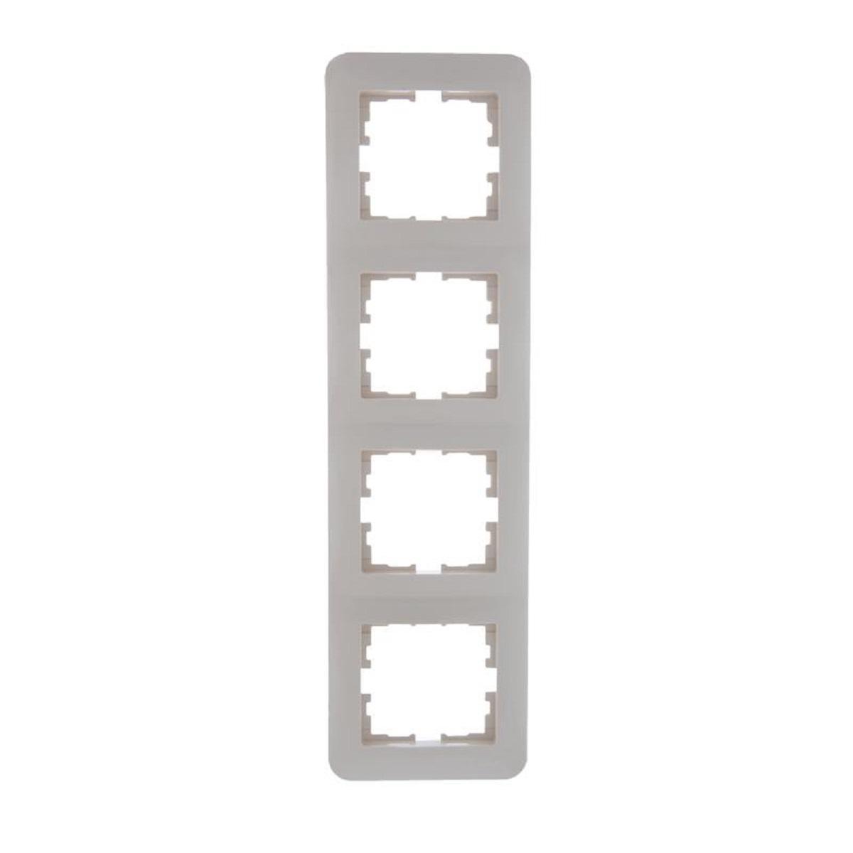 Рамка 4-ая вертикальная Lezard Karina Life кремовая 708-0300-154