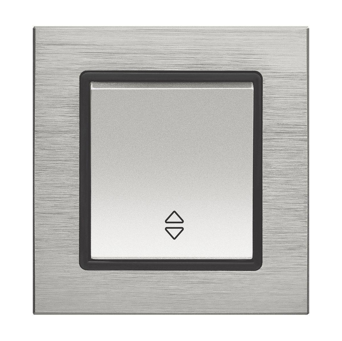 Выключатель одноклавишный проходной Vesta-Electric Exclusive Silver Metallic серебро FVK050309SER