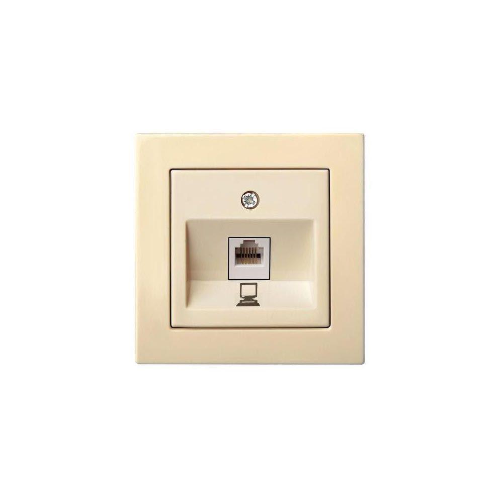 Розетка RJ45 Liregus Epsilon бежевый 28-082