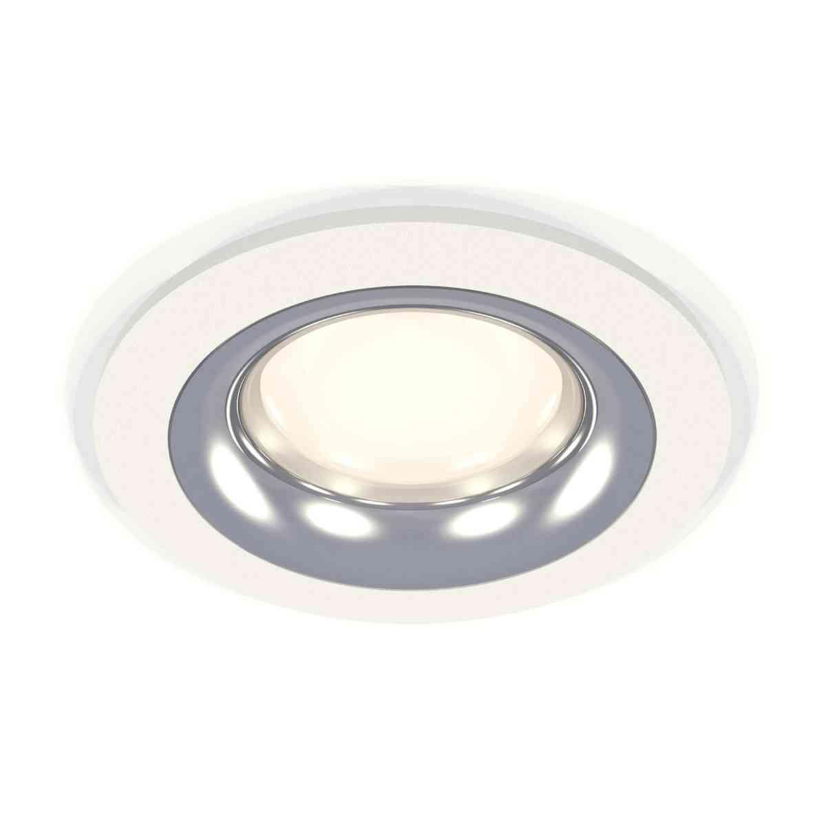 Комплект встраиваемого светильника Ambrella light Techno Spot XC7621003 SWH/PSL белый песок/серебро полированное (C7621, N7012)