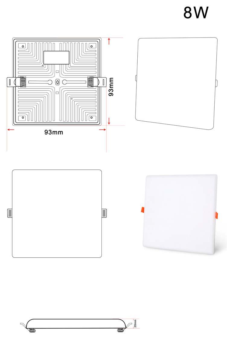 Встраиваемый светодиодный светильник Zortes CLOUD ZRS.57794.8