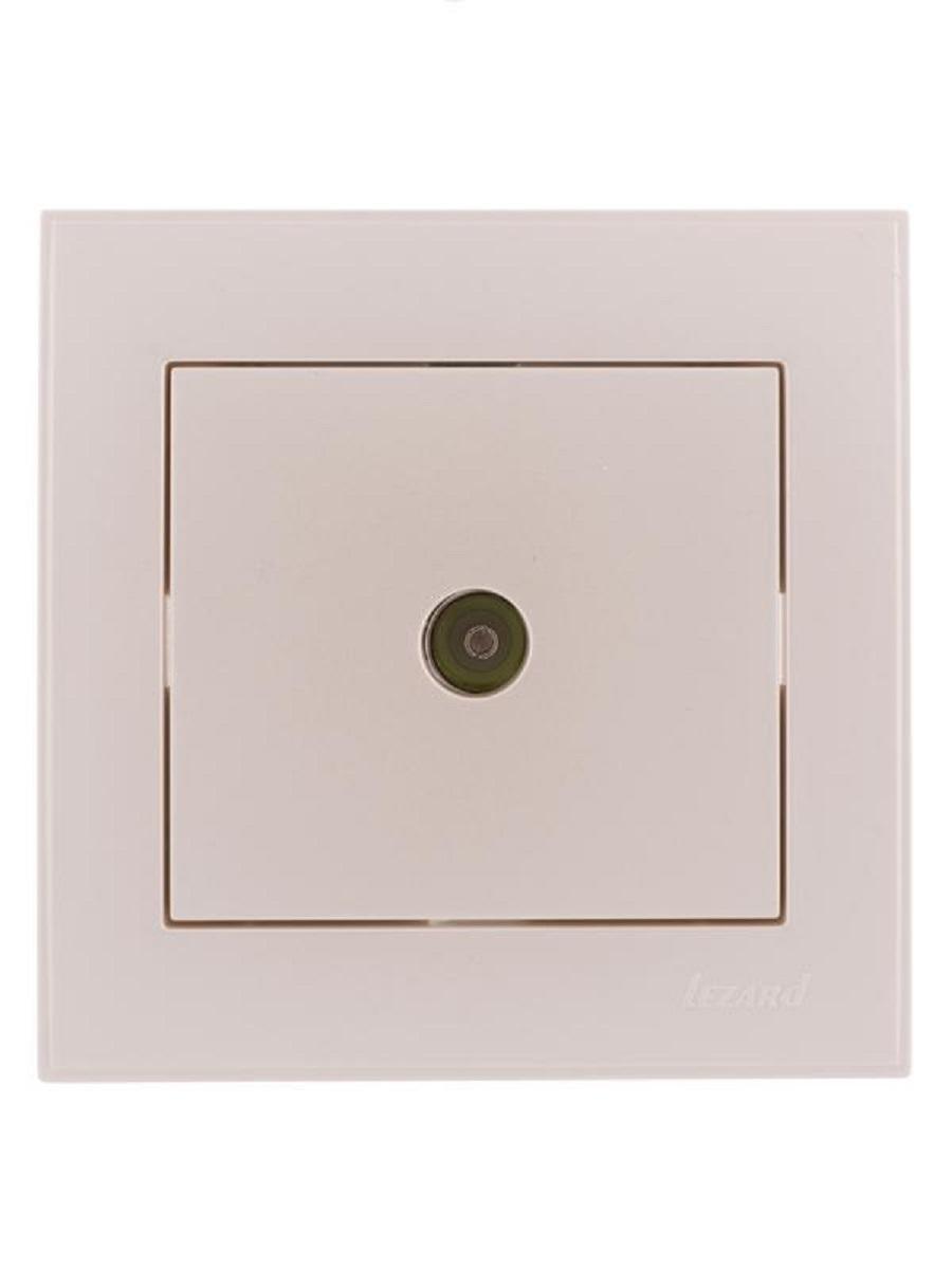 Розетка ТВ оконечная Lezard Rain белый жемчуг 703-3030-130