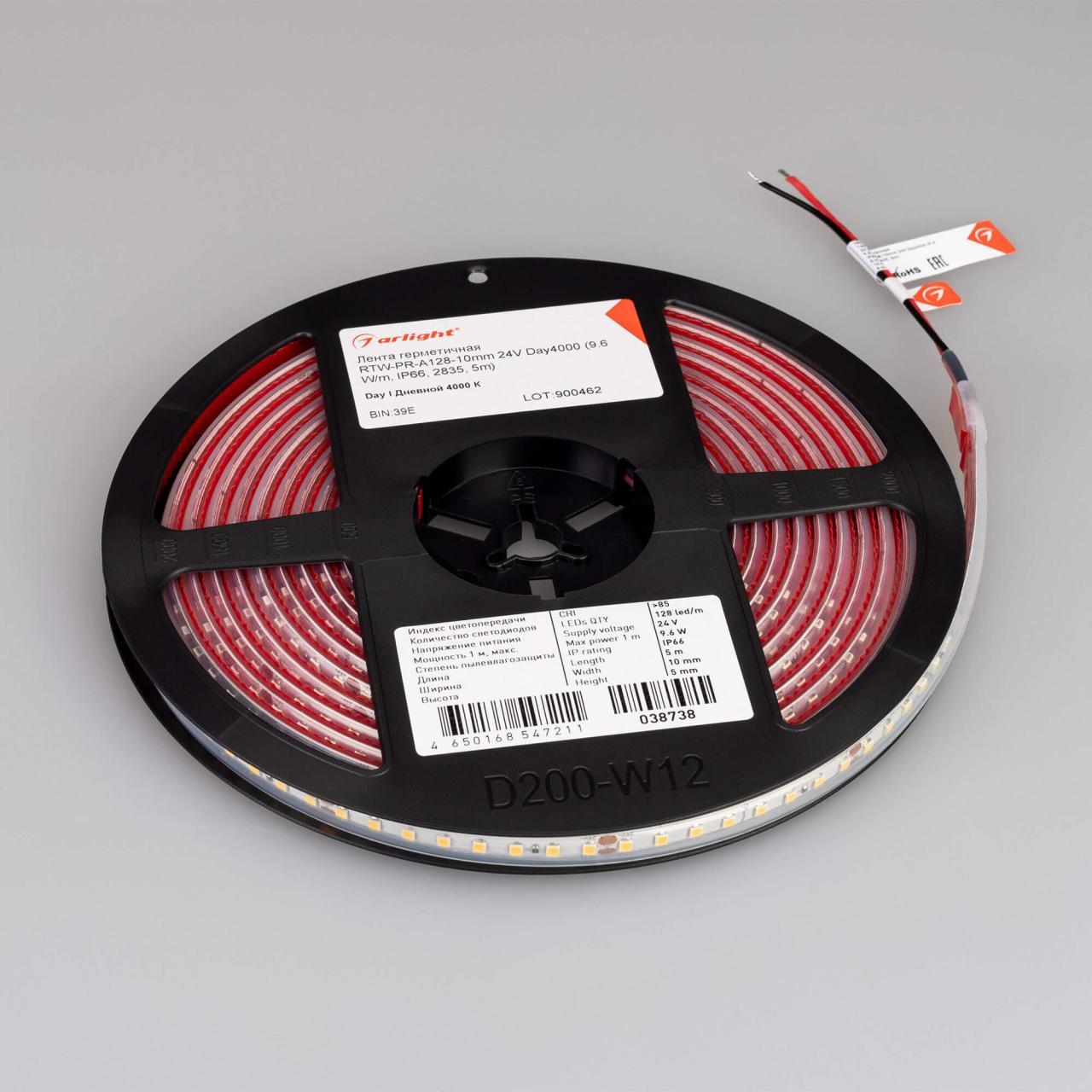 Светодиодная лента Alright 9,6W/m 128LED/m 2835SMD дневной белый 5M 038738