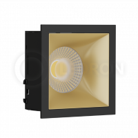 Светильник встраиваемый RISE KIT 1 Black-Gold LeDron составной под сменную лампу