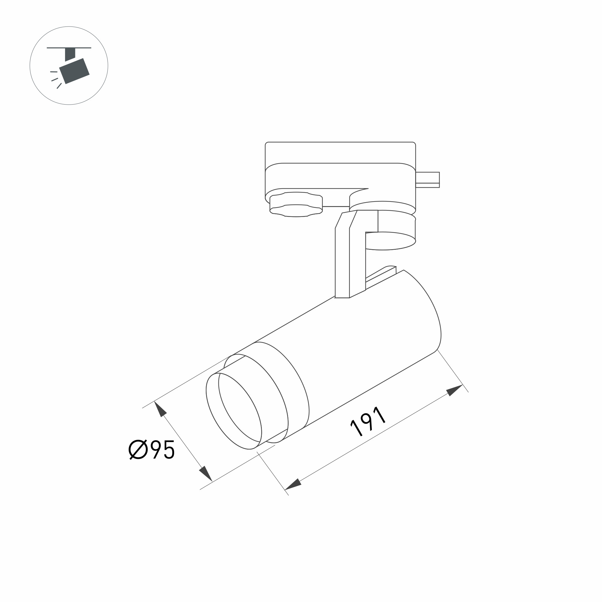 Светильник LGD-GELIOS-2TR-R95-40W Warm3000 (WH, 20-60 deg, 230V) (Arlight, IP20 Металл, 3 года)