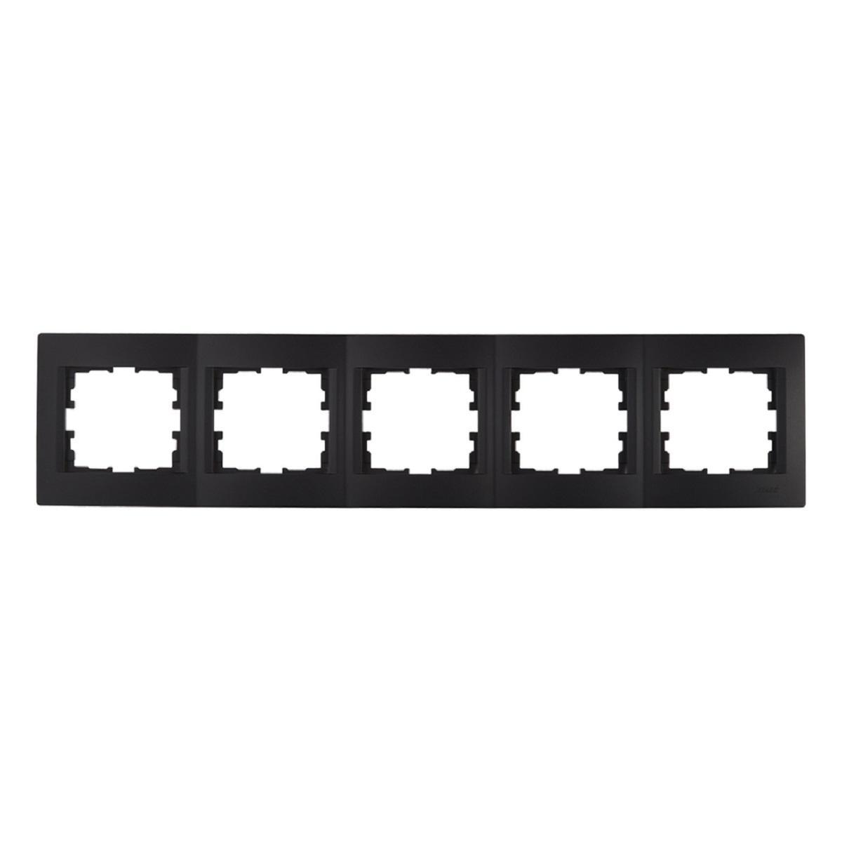 Рамка 5-ая горизонтальная Lezard Karina черная 707-4200-150