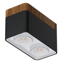 Светильник накладной TUBING 2 Wooden 30 Black-White Ledron