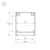 Профиль BOX60-ONTOP-2000 ANOD (Arlight, Алюминий)