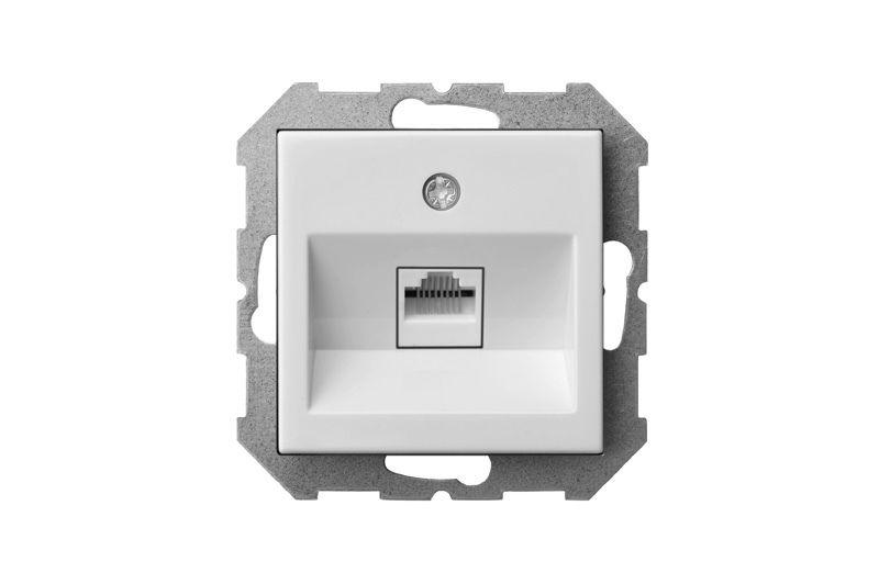 Розетка RJ45 Liregus Epsilon белый 28-032