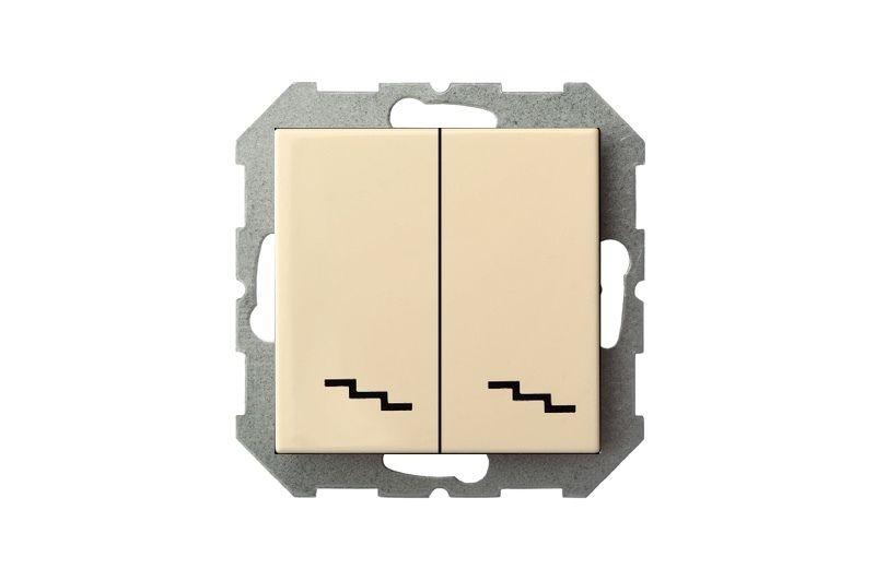 Переключатель двухклавишный Liregus Epsilon бежевый 28-060