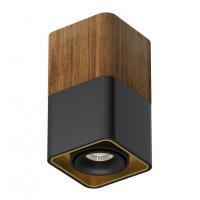 Светильник накладной TUBING Wooden 90 Black-Gold Ledron