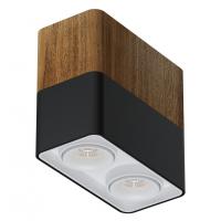 Светильник накладной TUBING 2 Wooden 90 Black-White Ledron