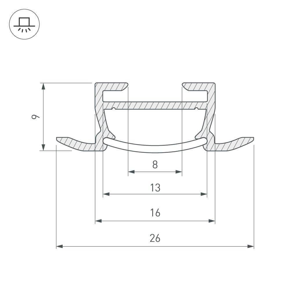 Профиль Arlight TK-F-2000 (CT) ANOD 016936