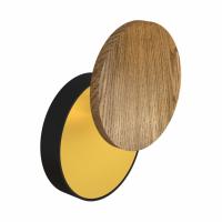 Светильник настенный Ledron UFO G2 Wooden Black-Gold