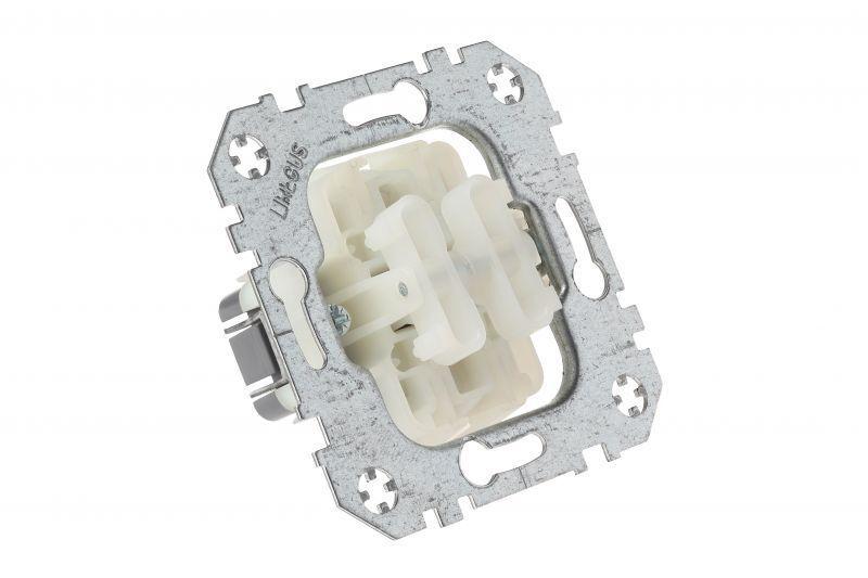 Выключатель жалюзи двухклавишный Liregus Epsilon белый 28-012