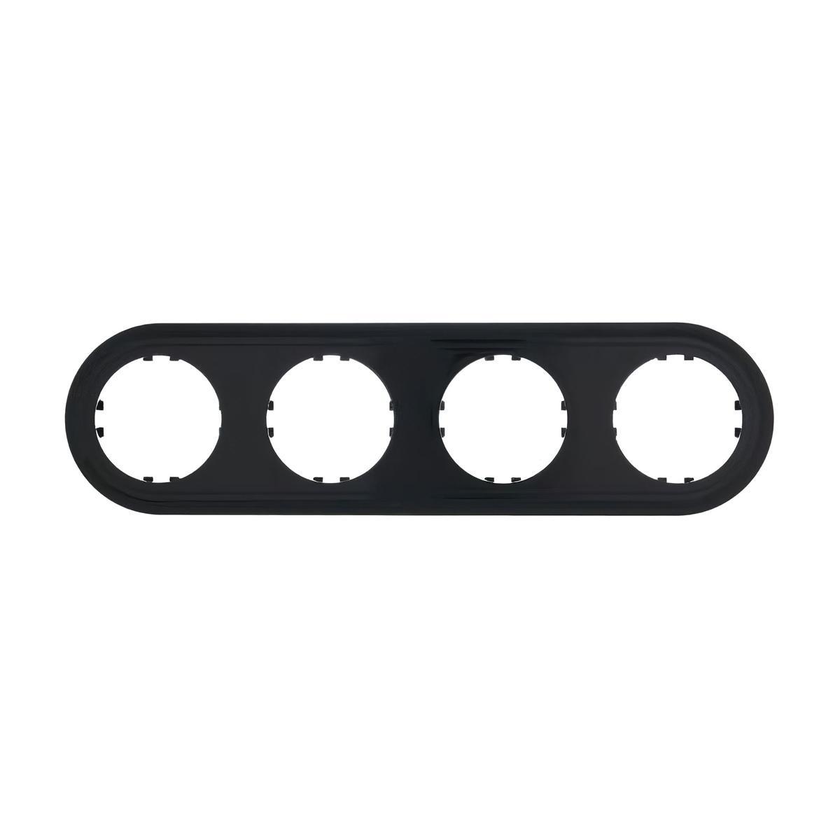Рамка LK Studio 4-постовая круглая (черный) Vintage-Classic 889408-1