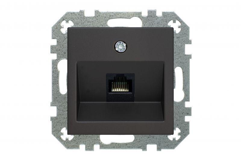 Розетка RJ45 Liregus Retro черный матовый 29-235