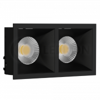 Светильник встраиваемый RISE KIT 2 Black LeDron составной под сменную лампу
