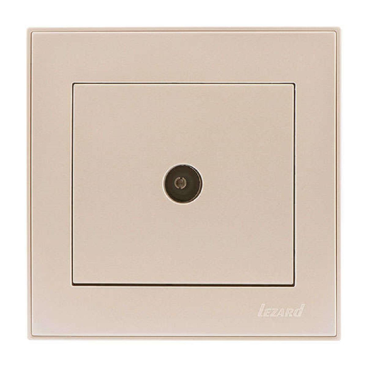 Розетка ТВ оконечная Lezard Rain кремовая 703-0303-130