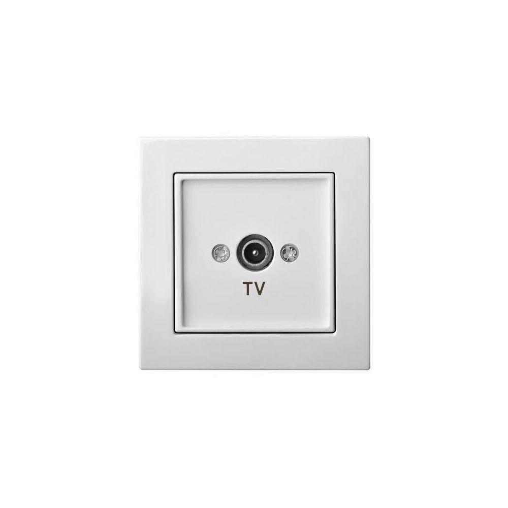 Розетка TV оконечная Liregus Epsilon белый 28-024