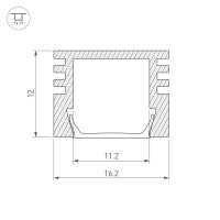 Профиль PDS-S-2000 ANOD White (Arlight, Алюминий)