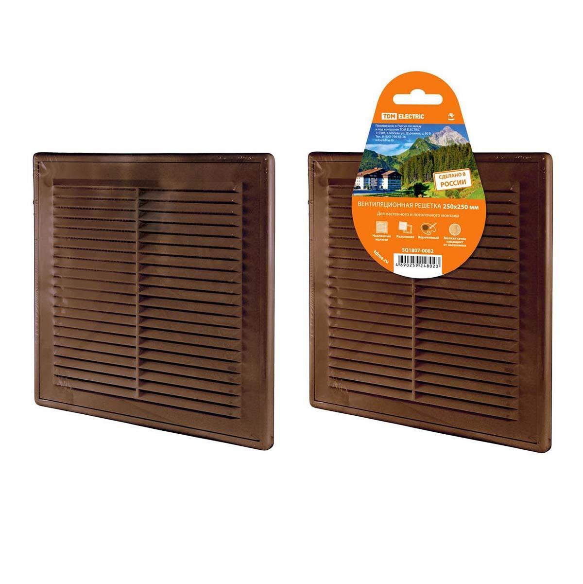 Вентиляционная решетка разъемная TDM Electric ЭКО с москитной сеткой SQ1807-0082