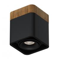 Светильник накладной TUBING Wooden 30 Black Ledron