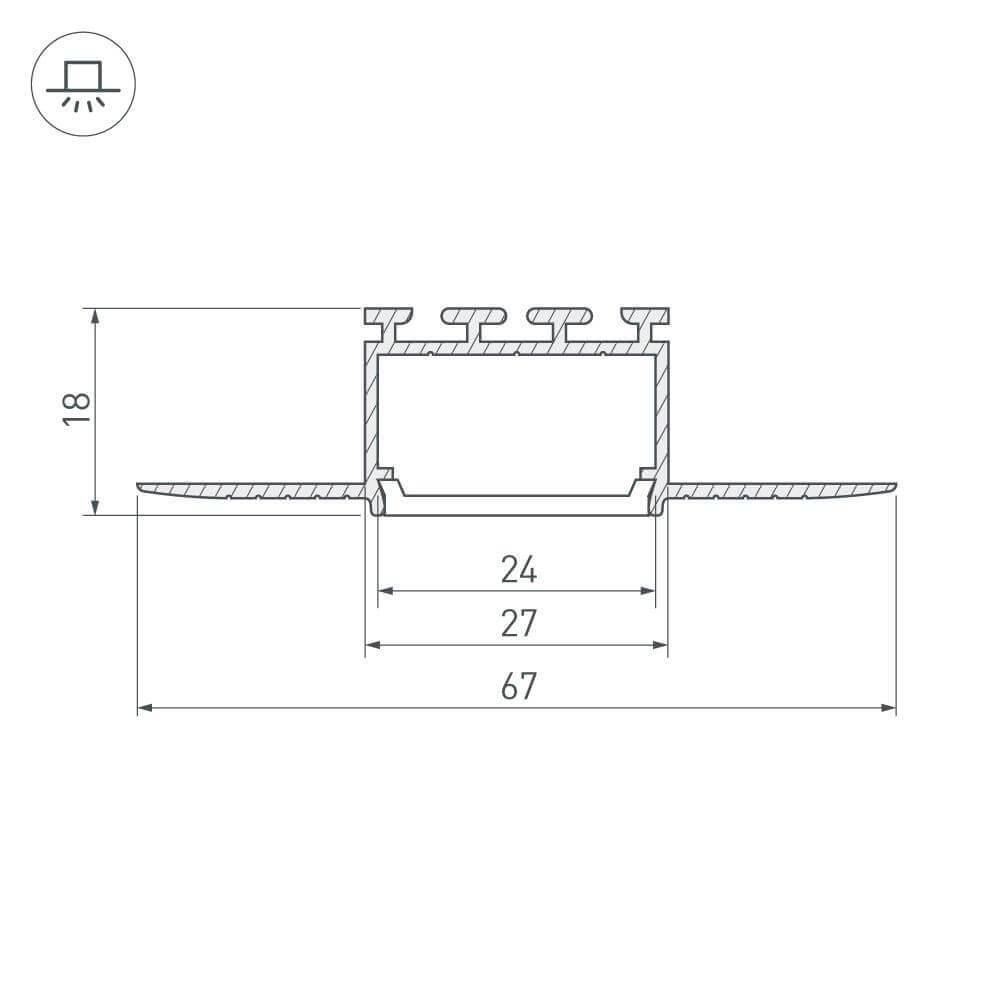 Профиль Arlight PLS-F-HIDE-2000 023962