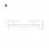 Светильник MAG-ORIENT-TUBE-CORNER-L600-20W Warm3000 (BK, 180 deg, 48V) (Arlight, IP20 Металл, 3 года)