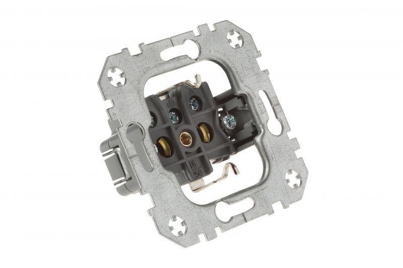 Розетка 2P+E Liregus Epsilon с крышкой антрацит 28-1065