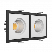Встраиваемый светодиодный светильник LeDron BRUTAL SQ2 Black-White LED