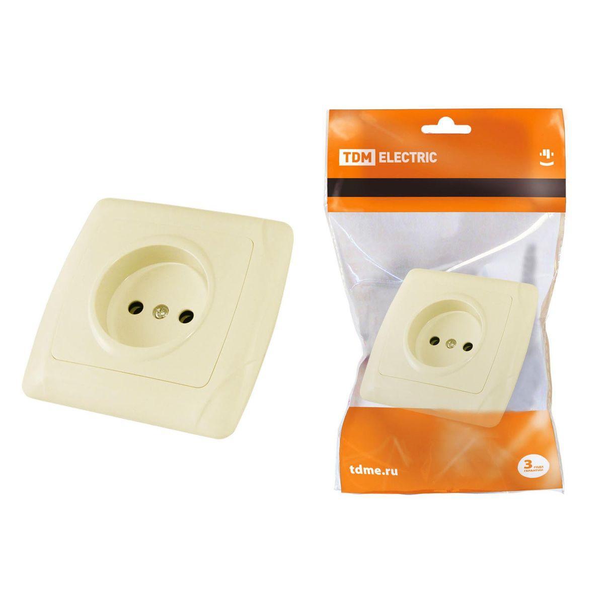 Розетка 2P TDM Electric Онега слоновая кость SQ1805-0044