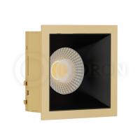 Светильник встраиваемый RISE KIT 1 Gold-Black LeDron составной под сменную лампу