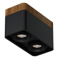 Светильник накладной TUBING 2 Wooden 30 Black Ledron