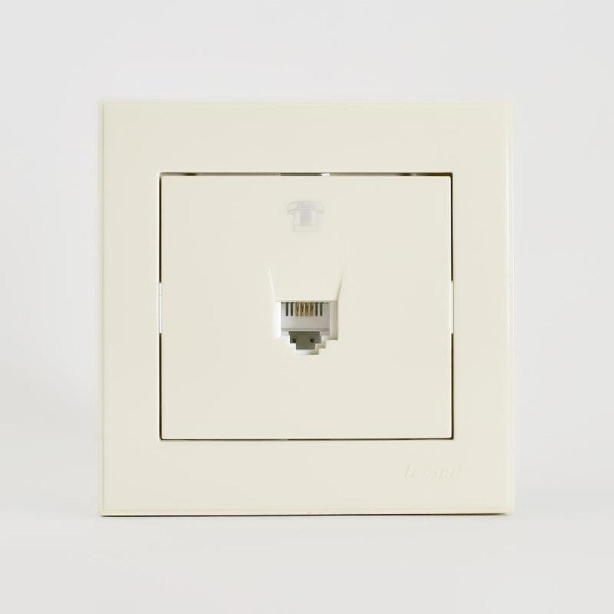 Розетка телефонная евро Lezard Rain кремовая 703-0303-137