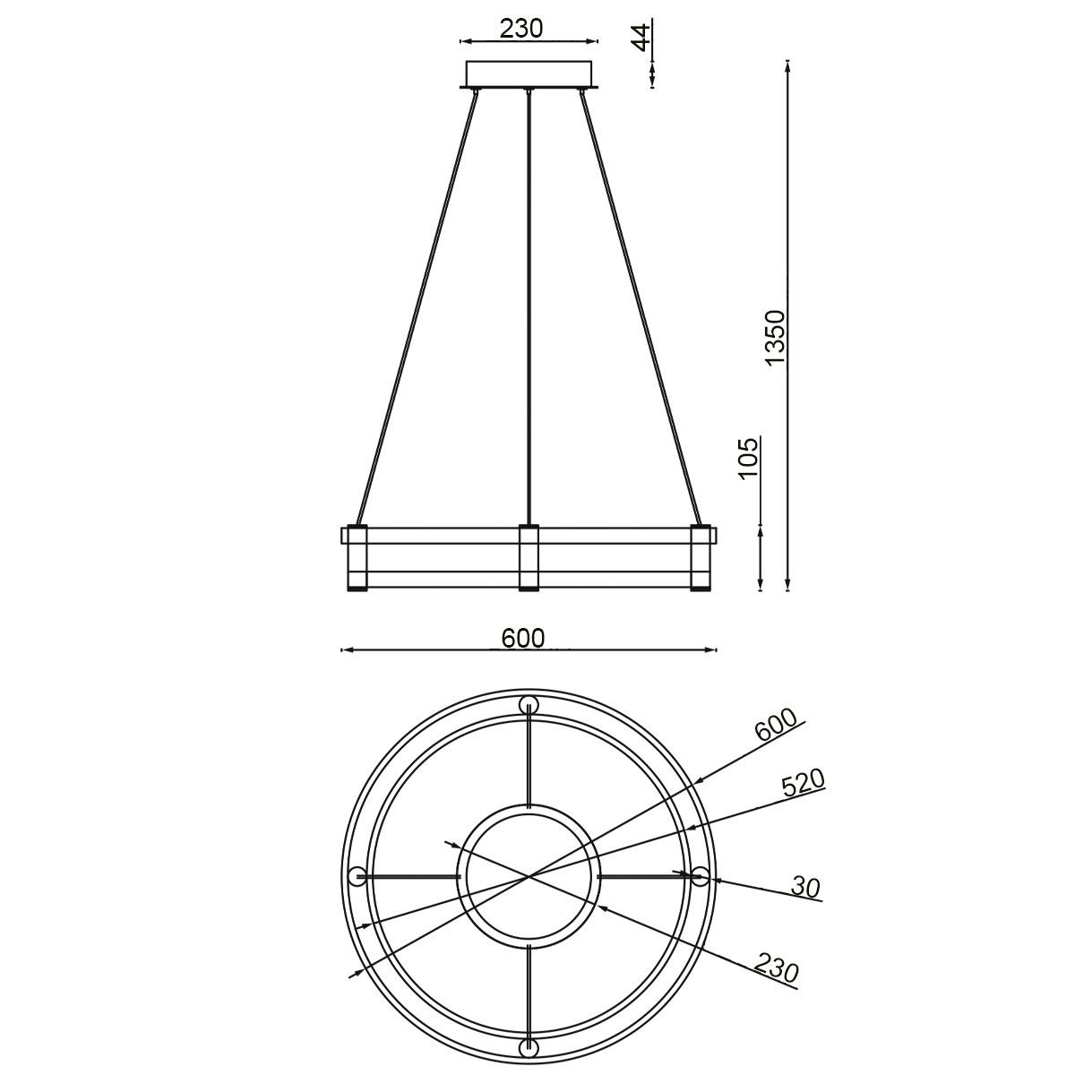 Подвесной светодиодный светильник Vele Luce Libertas VL7314P14