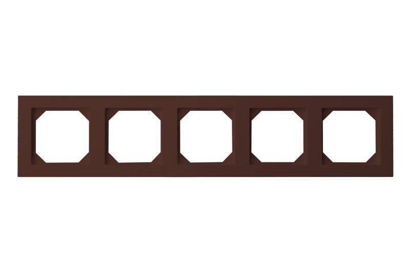 Рамка 5-постовая Liregus Epsilon коричневый 28-150