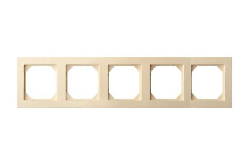 Рамка 5-постовая Liregus Epsilon бежевый 28-092